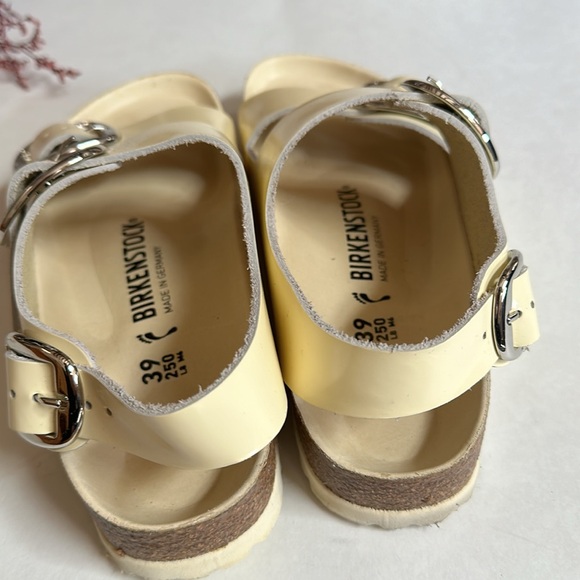 Birkenstock Milano Big Buckle Cream Sandals - Picture 2 of 4